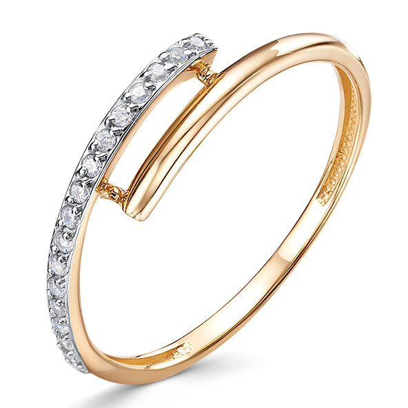 Кольцо, золото, фианит, 1106116